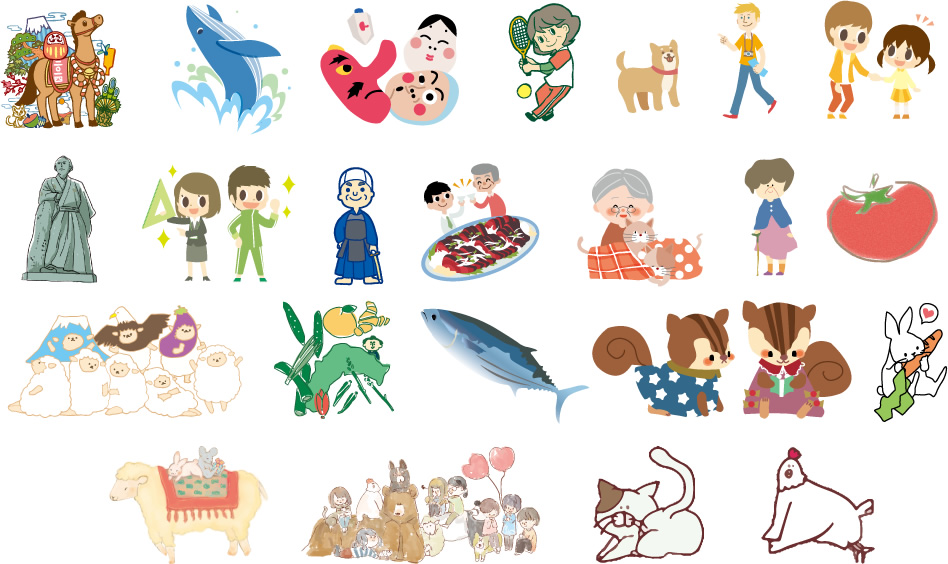 スタッフが作成したイラスト(一部)